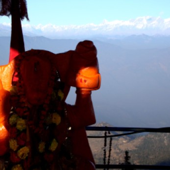 Hanuman and the view